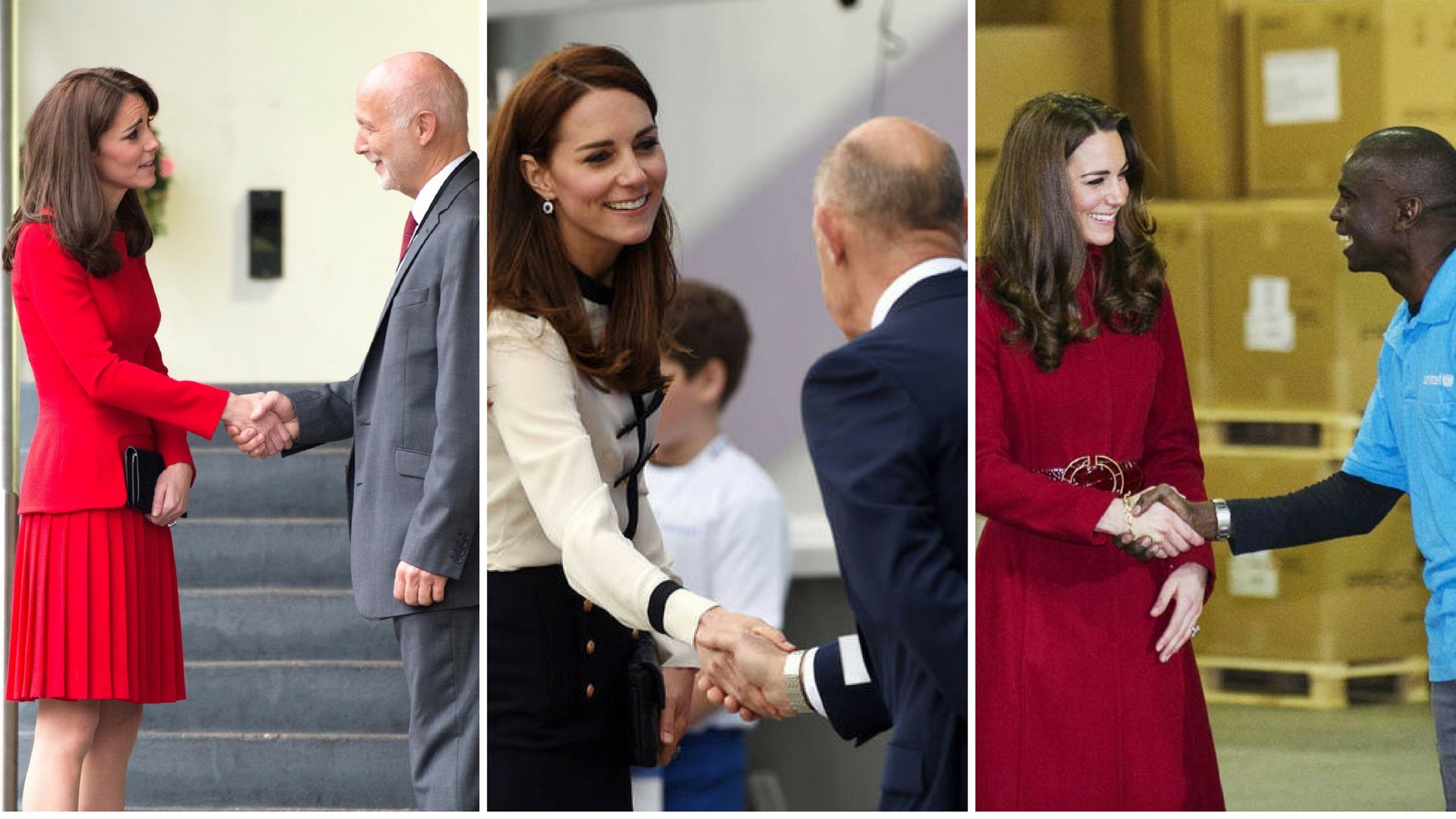 Księżna Kate - podawanie dłoni